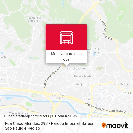 Rua Chico Mendes, 293 - Parque Imperial, Barueri mapa
