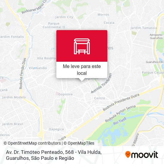 Av. Dr. Timóteo Penteado, 568 - Vila Hulda, Guarulhos mapa