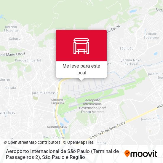 Aeroporto Internacional de São Paulo (Terminal de Passageiros 2) mapa