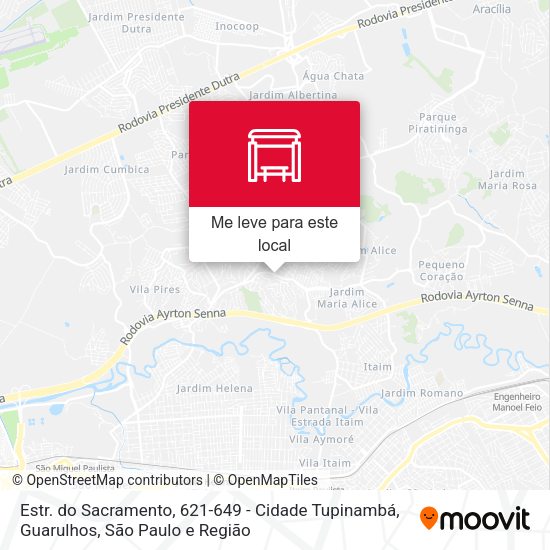 Estr. do Sacramento, 621-649 - Cidade Tupinambá, Guarulhos mapa