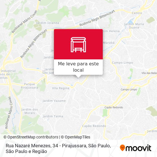 Rua Nazaré Menezes, 34 - Pirajussara, São Paulo mapa