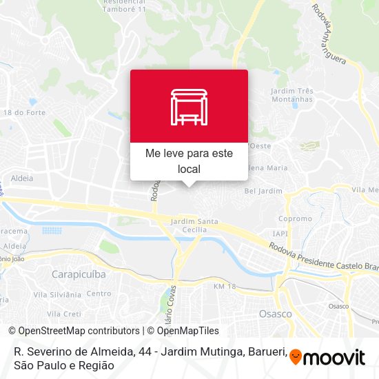 R. Severino de Almeida, 44 - Jardim Mutinga, Barueri mapa