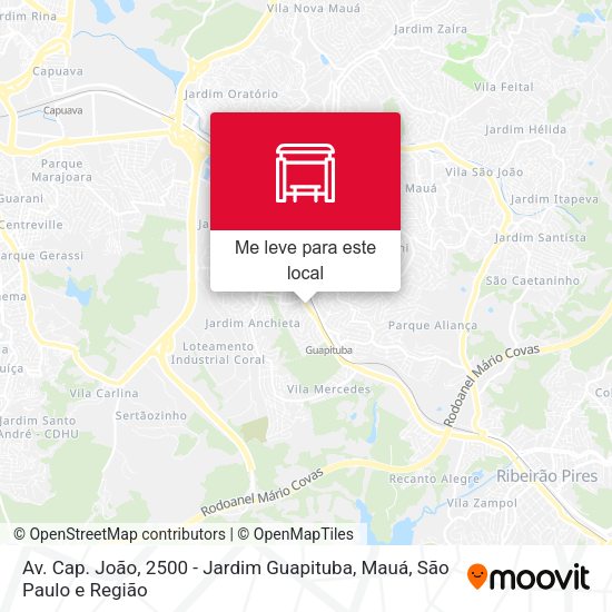 Av. Cap. João, 2500 - Jardim Guapituba, Mauá mapa