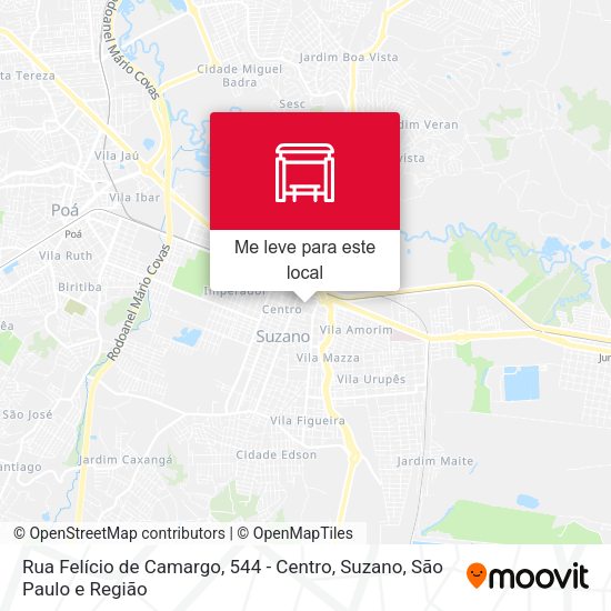Rua Felício de Camargo, 544 - Centro, Suzano mapa