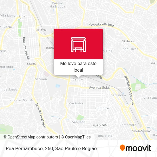 Rua Pernambuco, 260 mapa