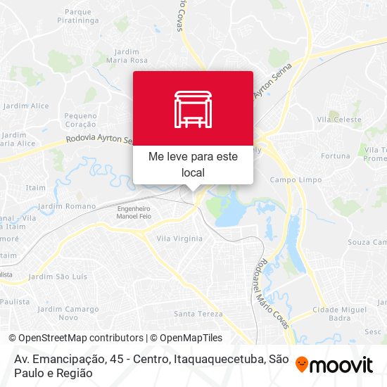 Av. Emancipação, 45 - Centro, Itaquaquecetuba mapa