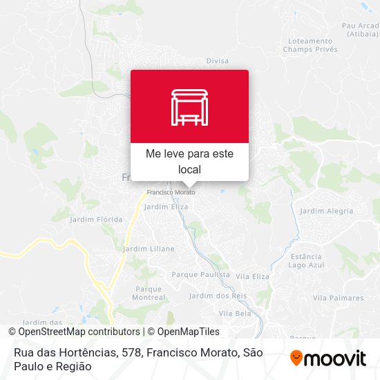 Rua das Hortências, 578, Francisco Morato mapa