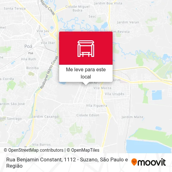 Rua Benjamin Constant, 1112 - Suzano mapa