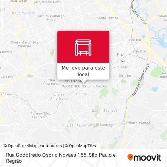 Rua Godofredo Osório Novaes 155 mapa