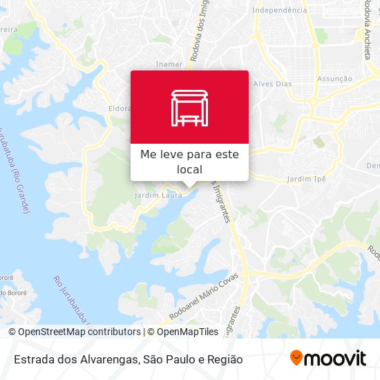 Estrada dos Alvarengas mapa