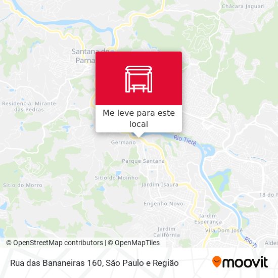 Rua das Bananeiras 160 mapa