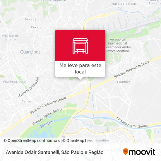 Avenida Odair Santanelli mapa