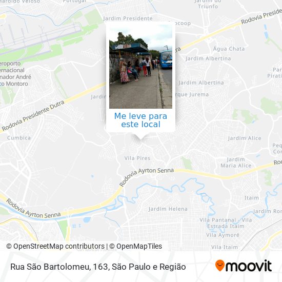 Rua São Bartolomeu, 163 mapa