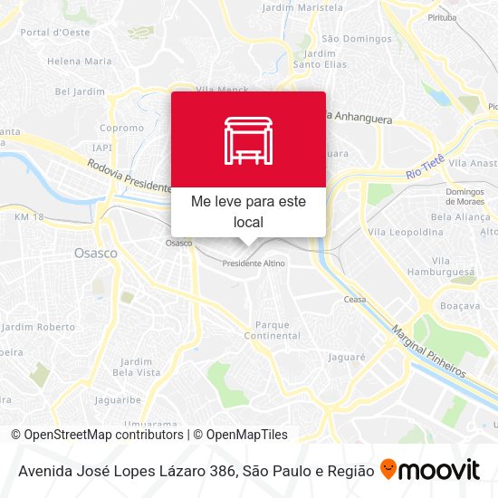 Avenida José Lopes Lázaro 386 mapa