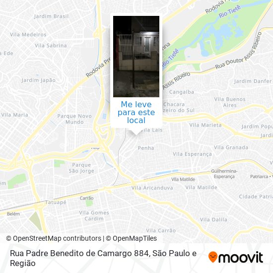 Rua Padre Benedito de Camargo 884 mapa