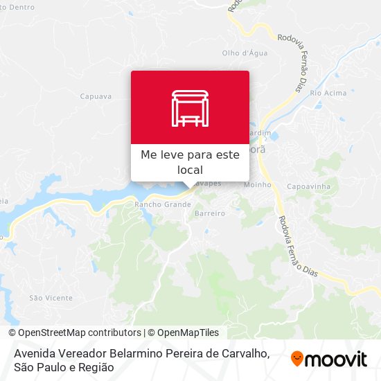 Avenida Vereador Belarmino Pereira de Carvalho mapa