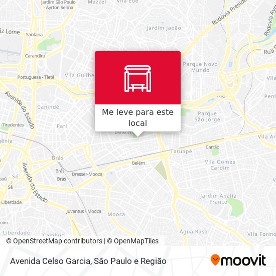 Avenida Celso Garcia mapa