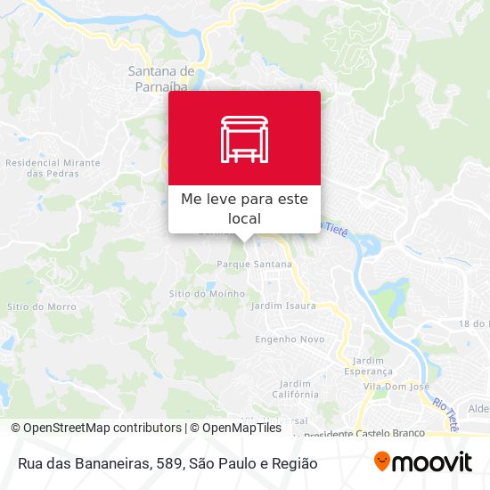 Rua das Bananeiras, 589 mapa