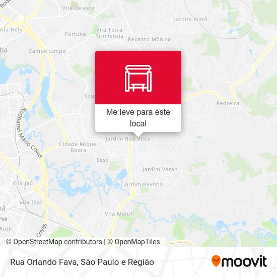 Rua Orlando Fava mapa