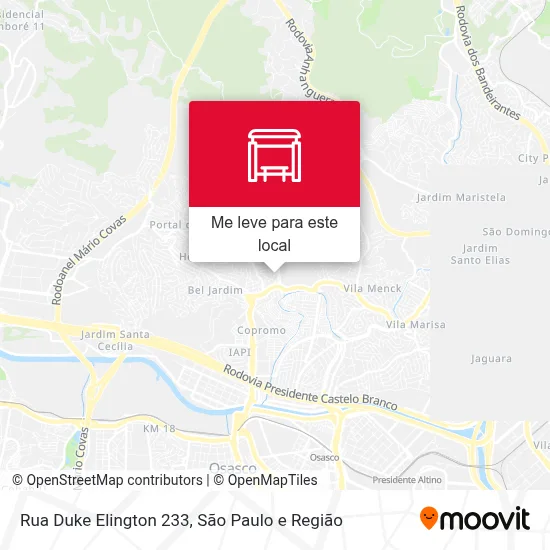 Rua Duke Elington 233 mapa