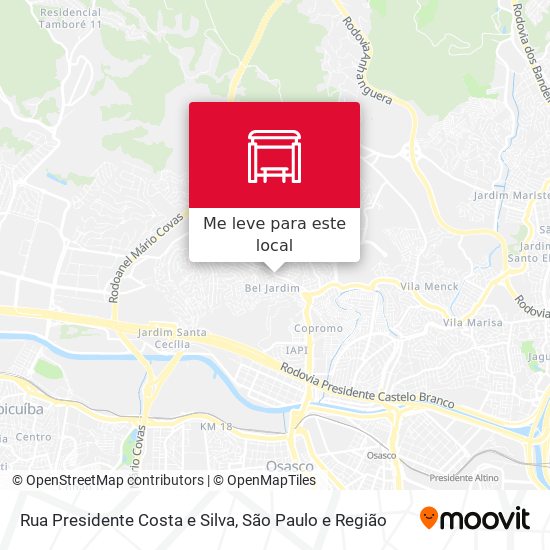 Rua Presidente Costa e Silva mapa