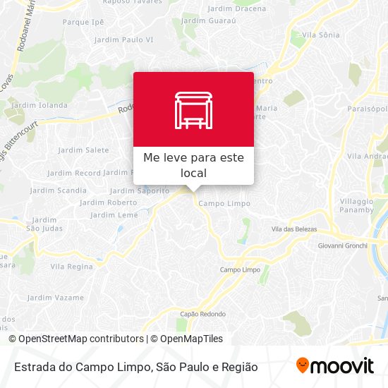 Estrada do Campo Limpo mapa