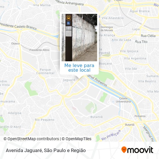 Avenida Jaguaré mapa