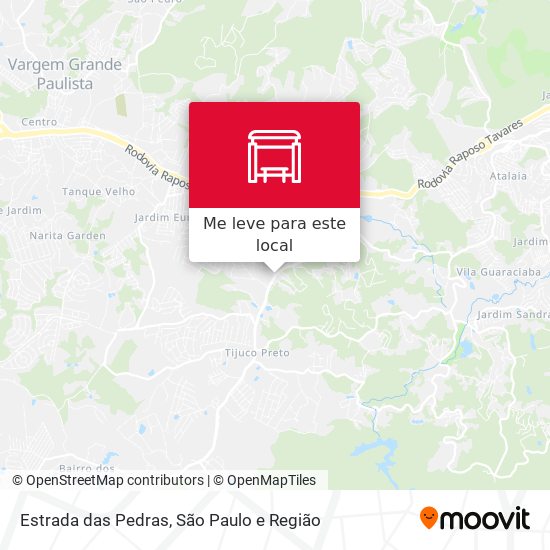 Estrada das Pedras mapa