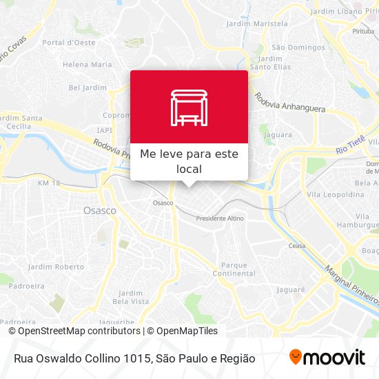 Rua Oswaldo Collino 1015 mapa