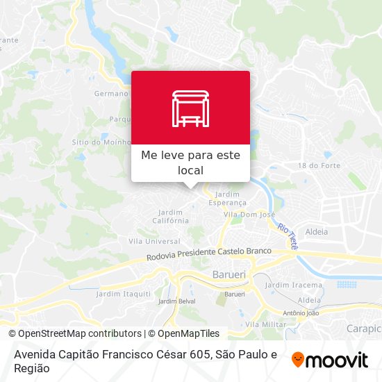 Avenida Capitão Francisco César 605 mapa