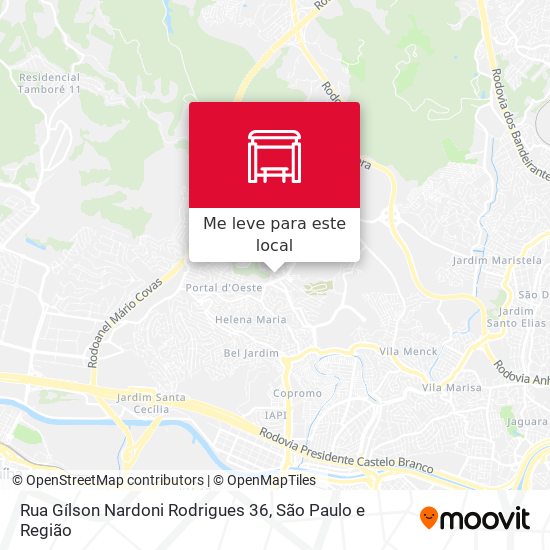 Rua Gílson Nardoni Rodrigues 36 mapa