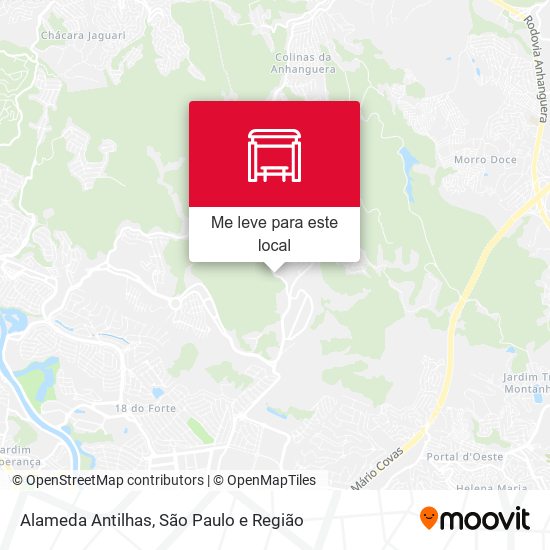 Alameda Antilhas mapa