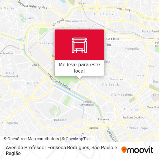 Avenida Professor Fonseca Rodrigues mapa
