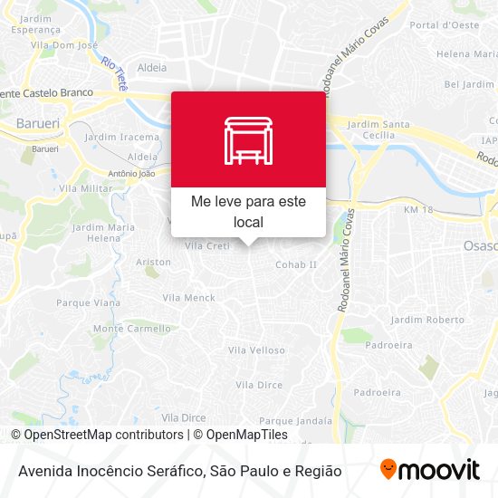 Avenida Inocêncio Seráfico mapa