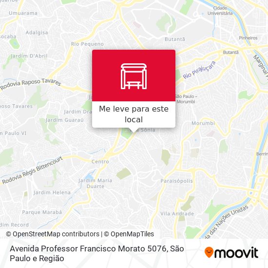 Avenida Professor Francisco Morato 5076 mapa