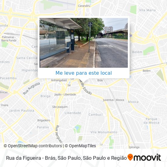 Rua da Figueira - Brás, São Paulo mapa