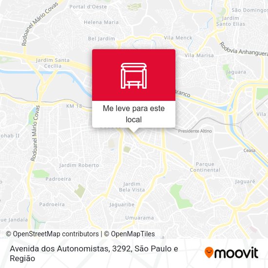 Avenida dos Autonomistas, 3292 mapa