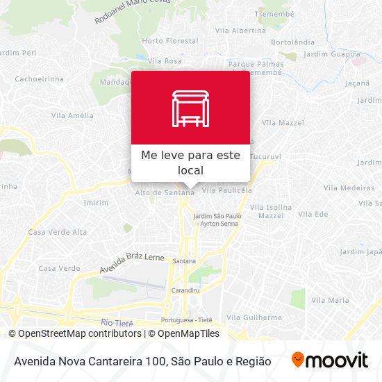 Avenida Nova Cantareira 100 mapa