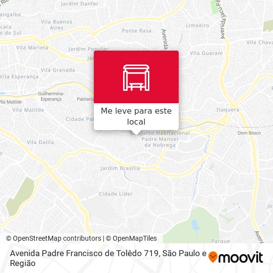 Avenida Padre Francisco de Tolêdo 719 mapa
