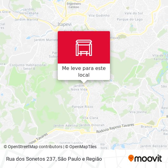 Rua dos Sonetos 237 mapa