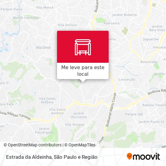 Estrada da Aldeinha mapa