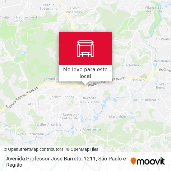 Avenida Professor José Barreto, 1211 mapa