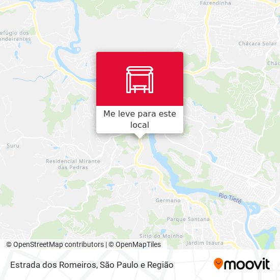 Estrada dos Romeiros mapa