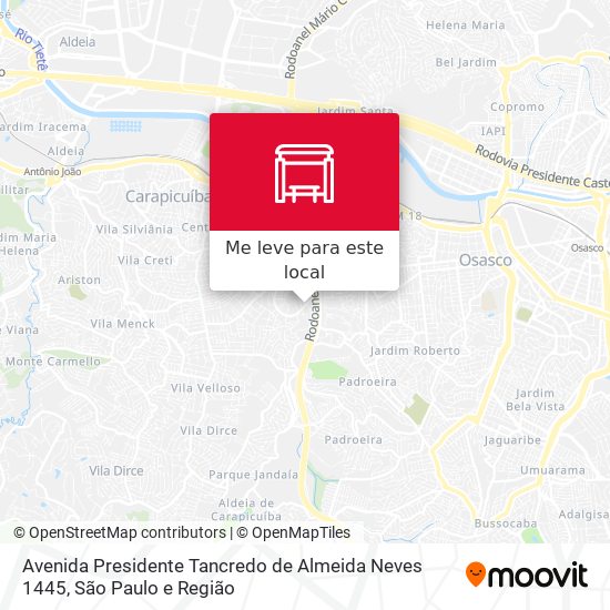Avenida Presidente Tancredo de Almeida Neves 1445 mapa