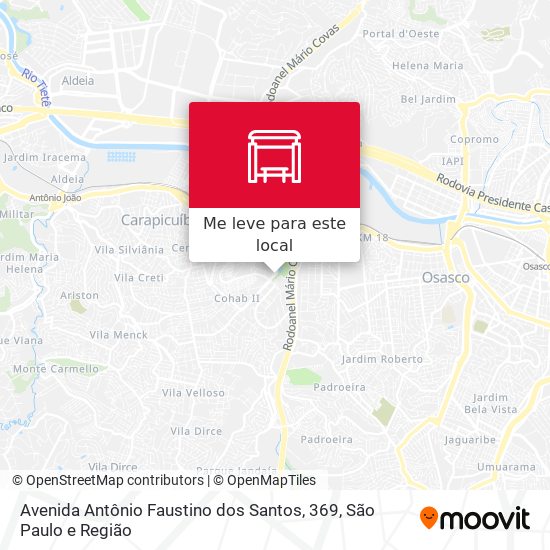 Avenida Antônio Faustino dos Santos, 369 mapa