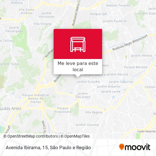 Avenida Ibirama, 15 mapa