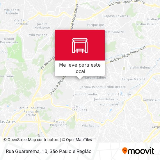Rua Guararema, 10 mapa