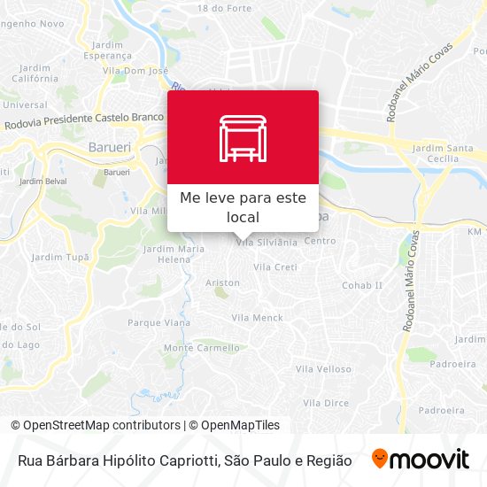 Rua Bárbara Hipólito Capriotti mapa