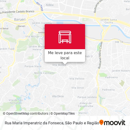 Rua Maria Imperatriz da Fonseca mapa