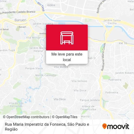 Rua Maria Imperatriz da Fonseca mapa